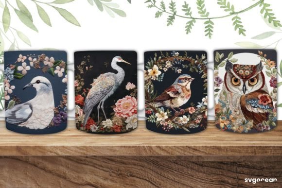 Bird Embroidery Mug Bundle Review for Etsy Sellers