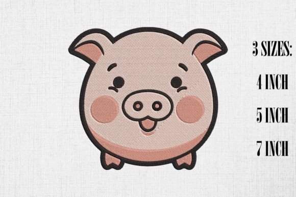 Cute Pig Embroidery Design Review for Apparel