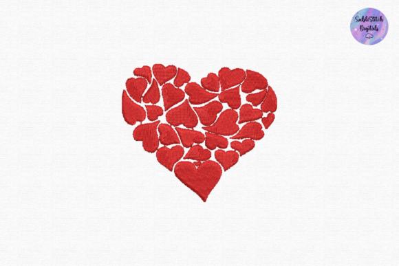 Cute Red Hearts Embroidery Review for Apparel