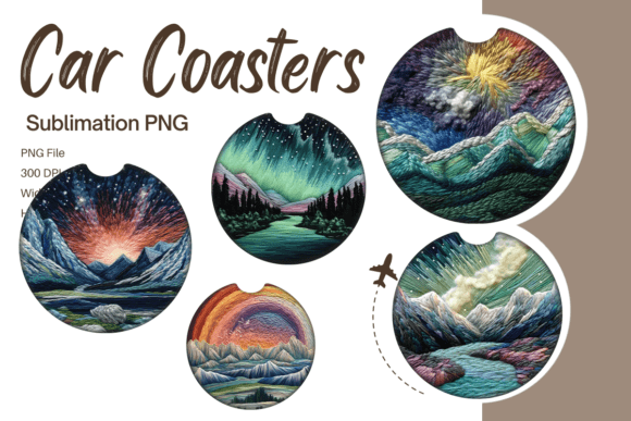 Northern Lights Embroidery Car Coaster Review