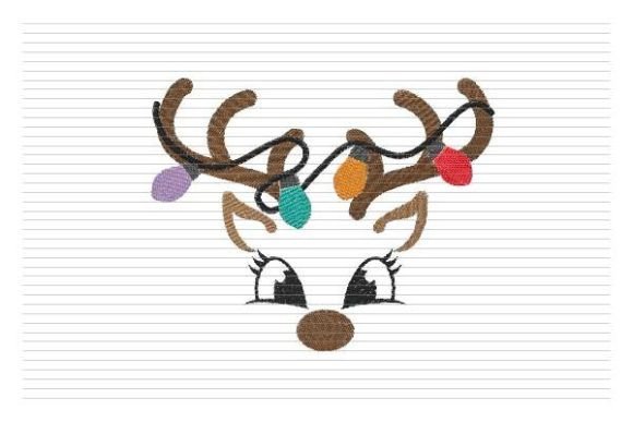 Review: Christmas Deer Face Cute Reindeer Embroidery
