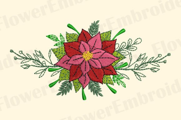 Review: Christmas Flowers Machine Embroidery