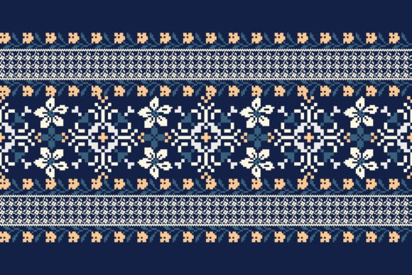 Review: Floral Pixel Art Pattern Embroidery