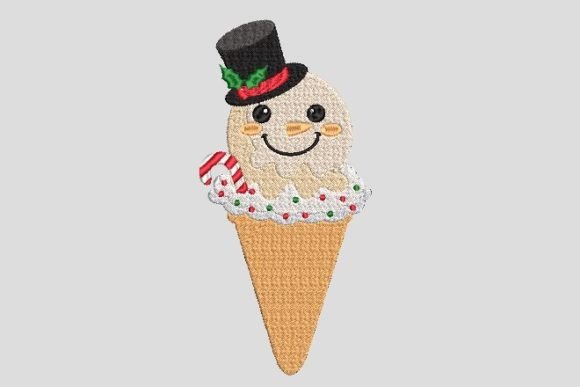 Reviewing Christmas Candy Ice Cream Cone Embroidery