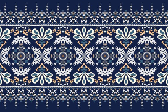 Reviewing Floral Cross Stitch Embroidery Vector for Apparel