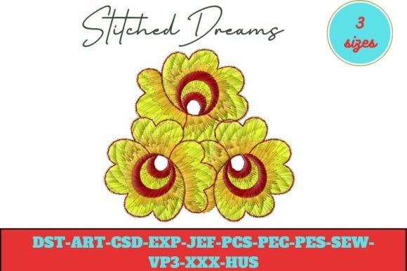 Reviewing the Conjoined Floral Embroidery Design
